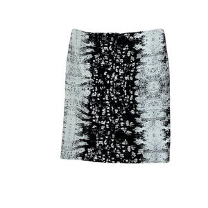 Reed Krakoff scuba pencil skirt Abstract Black White Career Office 30” Waist